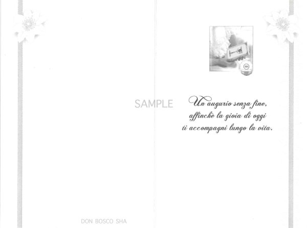 画像2: イタリア製二つ折りカード　初聖体女の子　34.2017-1　 (2)