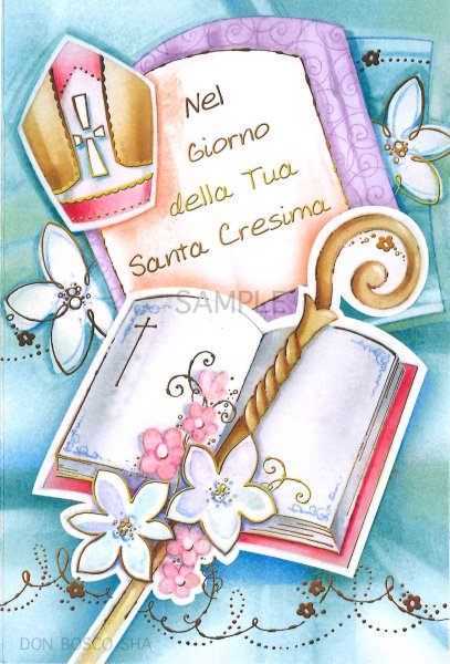 画像4: イタリア製二つ折りカード　堅信　21.0357-1 (4)