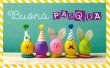 画像1: 二つ折りイースターカード(小)　たまごうさぎ PA.5431-2　 (1)