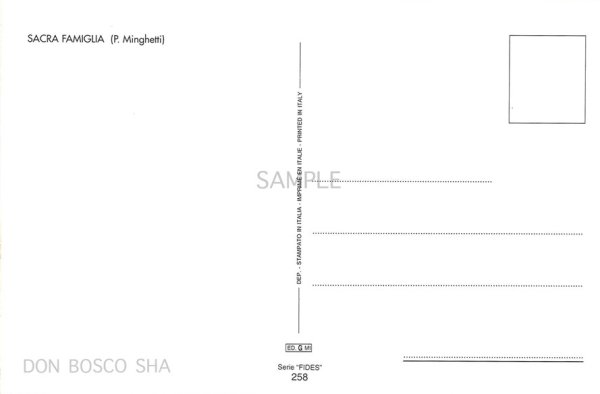 画像2: ポストカード　クリスマス聖家族 FIDES258(※5枚セット) (2)