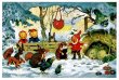 画像1: 二つ折りアドベントカード　封筒付　12409　クリスマスの森の仲間たち　在庫1点のみ (1)