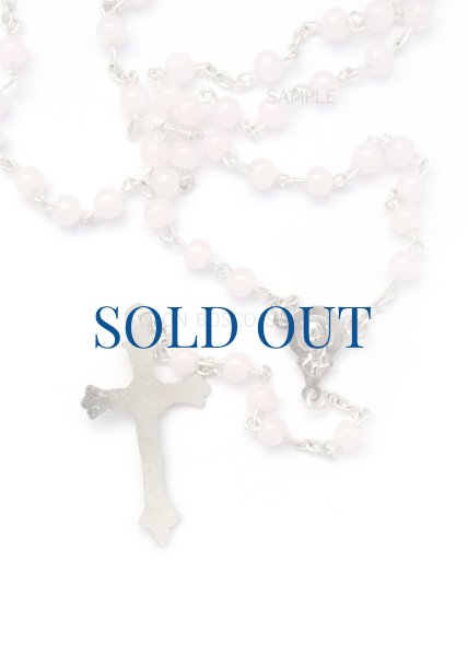 画像2: ロザリオ ガラス5mm珠 ピンク　NB　※在庫僅少 (2)