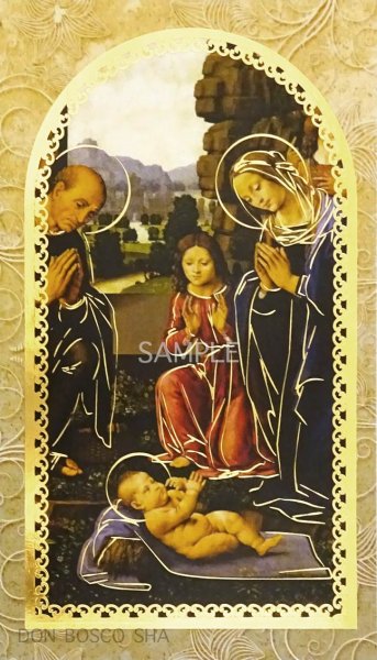 画像3: イタリア製　クリスマスご絵　41-I.N.-1（金色の箔押しあり）(※5枚セット) (3)