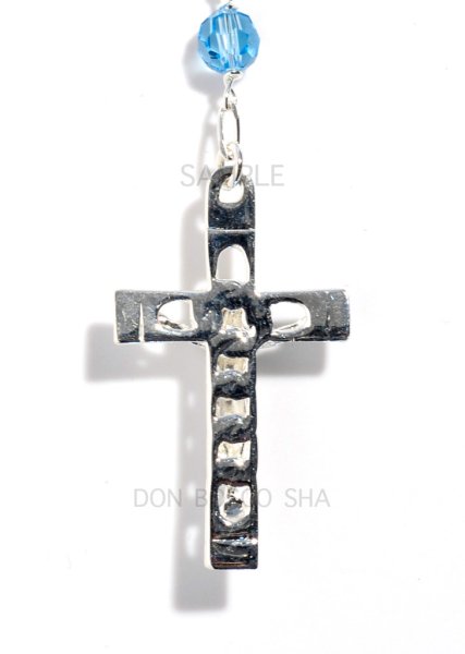 画像7: ★20％OFF★ロザリオ　スワロフスキー＆シルバー925　ブルー6mm珠【返品不可商品】※店頭在庫残り一点 (7)