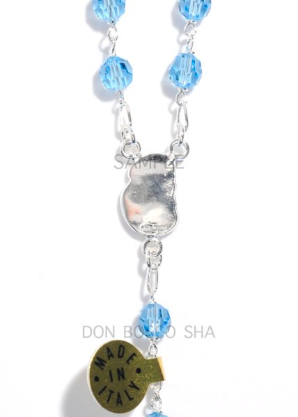 画像5: ★20％OFF★ロザリオ　スワロフスキー＆シルバー925　ブルー6mm珠【返品不可商品】※店頭在庫残り一点 (5)