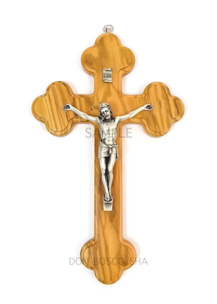 画像3: 壁掛十字架　オリーブ製　エルサレム　 H22.5cm　 (3)
