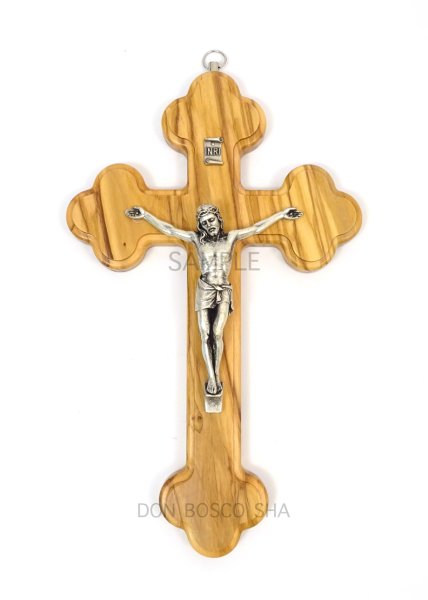 画像4: 壁掛十字架　オリーブ製　エルサレム　 H22.5cm　 (4)
