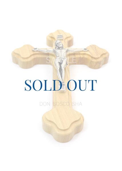 画像2: 壁掛十字架　オリーブ製　エルサレム　H16cm (2)