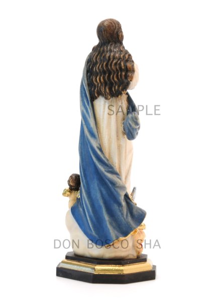 画像4: 木彫り　被昇天の聖母像（無原罪の御宿り）カラー約12cm　 (4)