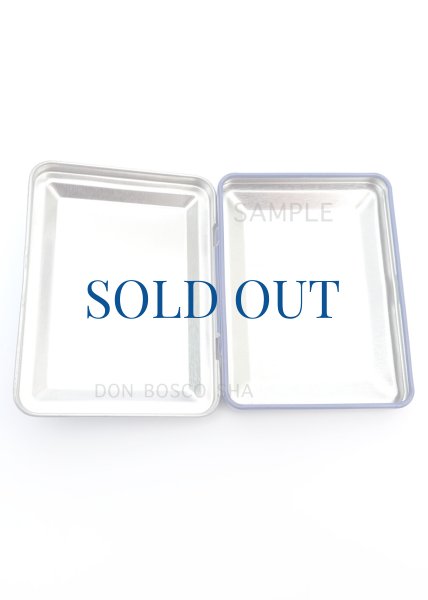 画像4: 缶ケース　スリム小物入れ　ブルー　H82×W62×D14mm ※在庫僅少　 (4)