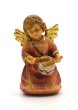 画像1: 小さな木彫り天使像　太鼓の天使　カラー 4.2cm (1)