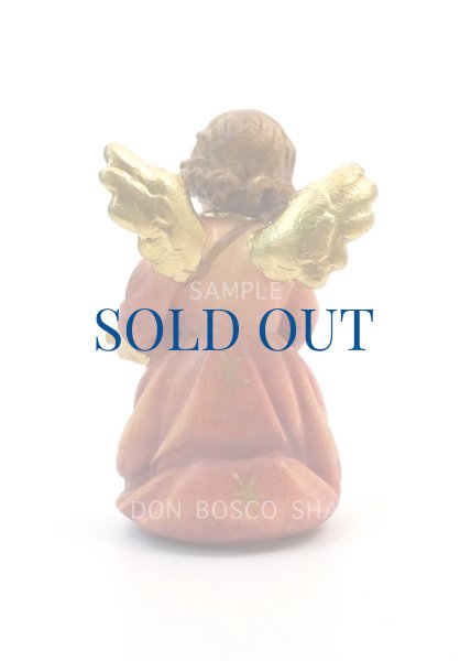 画像4: 小さな木彫り天使像　太鼓の天使　カラー 4.2cm (4)