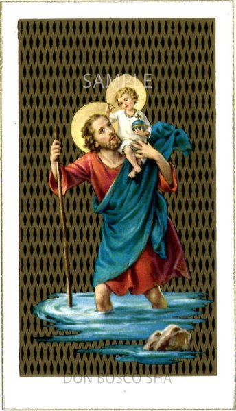 画像1: イタリア製　ご絵　聖クリストファー（RAVENNA22）(※5枚セット) (1)
