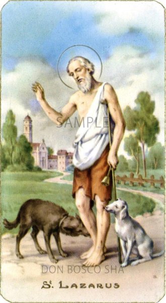 画像1: イタリア製　ご絵　聖ラザロ（400-249） (1)