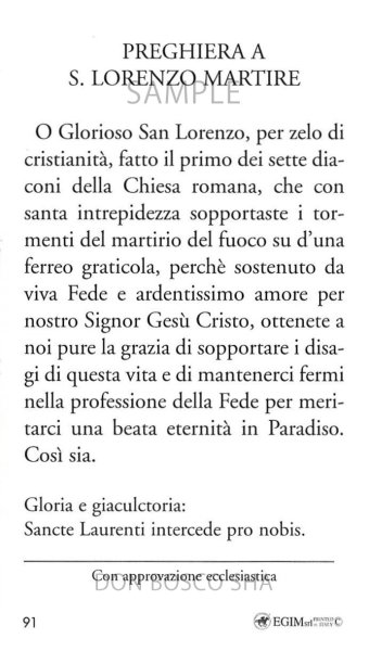 画像2: イタリア製　ご絵　聖ラウレンシオ（91）(※5枚セット) (2)