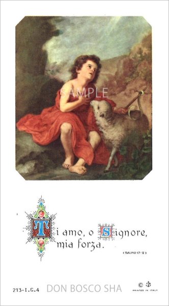 画像1: イタリア製　ご絵　少年の善き牧者キリスト（213-I.G.4）(※5枚セット) (1)