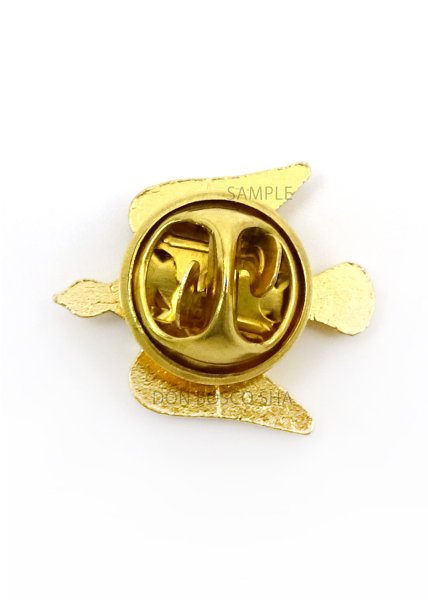 画像2: ピンバッジ　聖霊(ハト) C　金縁・青　 (2)