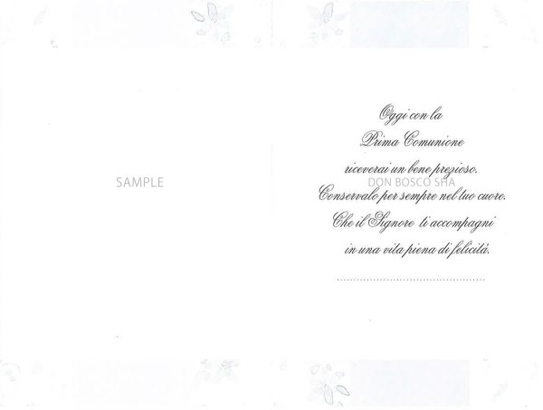 画像2: イタリア製二つ折りカード 初聖体 イエス&男の子 34.1336-2　 (2)