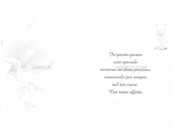 画像2: イタリア製二つ折りカード 初聖体 女の子 34.1679-1　 (2)