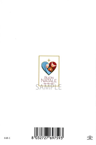 画像2: イタリア製二つ折りクリスマスカード　648-1 (2)