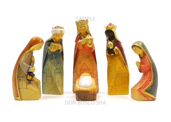 画像1: 樹脂製 プレゼピオ　12cm 6体セット　※在庫僅少 (1)