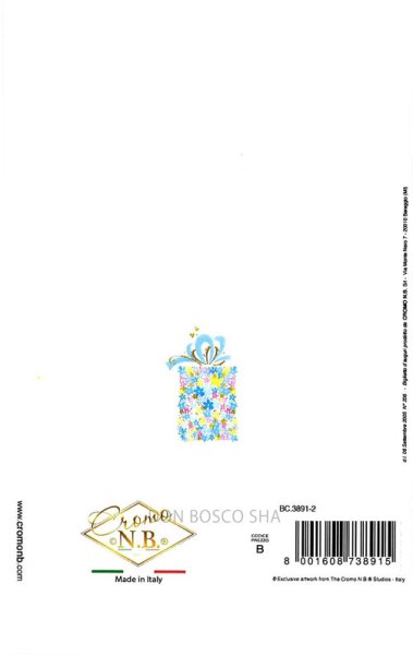 画像2: イタリア製二つ折りカード(小)　誕生日 バースデープレゼント (2)