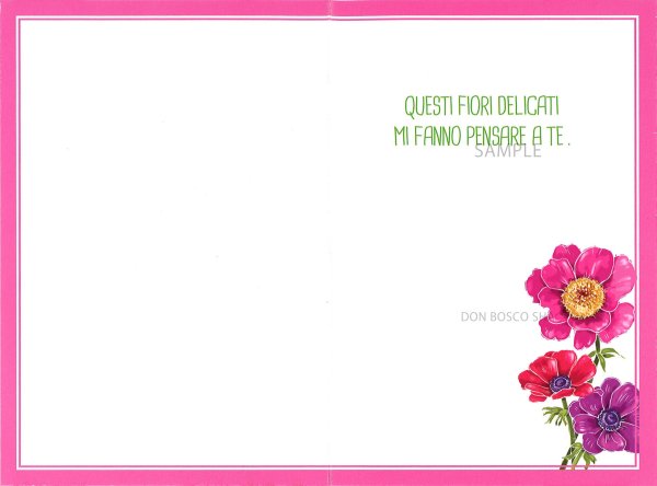 画像2: イタリア製二つ折りカード　おめでとう　ポピー (2)