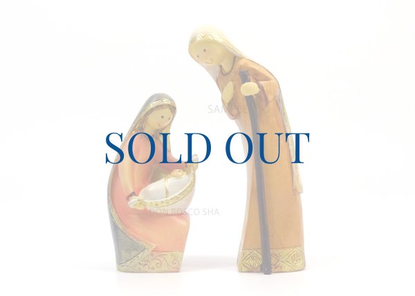 画像3: クリスマス 卓上置物　聖家族　約16cm（89142）　※1点のみ (3)