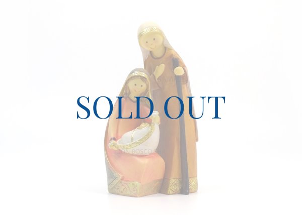 画像1: クリスマス 卓上置物　聖家族　約16cm（89142）　※1点のみ (1)