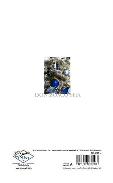 画像3: 二つ折りクリスマスカード(小) NT5758-7 封筒付 (3)