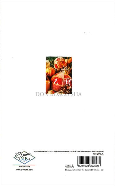 画像3: 二つ折りクリスマスカード(小)　NT5758-3　封筒付 (3)