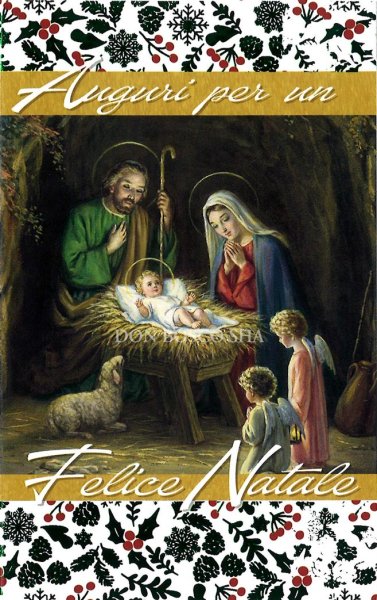画像1: 二つ折りクリスマスカード(小)　NT6310-2　封筒付　※在庫僅少 (1)