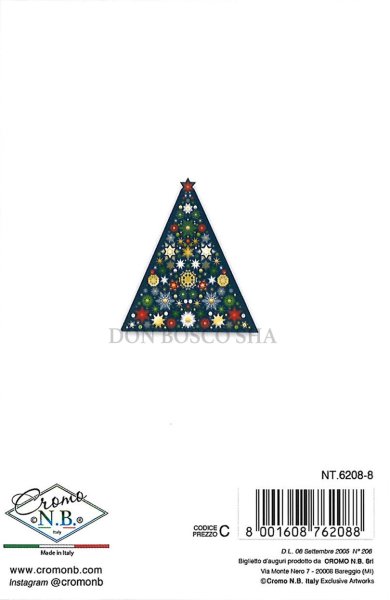 画像2: 二つ折りクリスマスカード(小) NT6208-8 封筒付 (2)