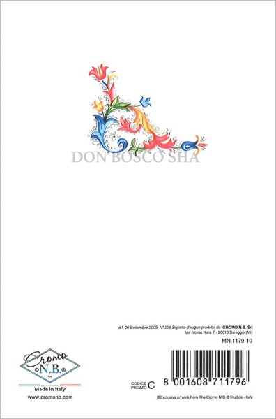 画像2: 二つ折りミニカード フィレンツェ お祝い 封筒付 MN.1179-10 (2)