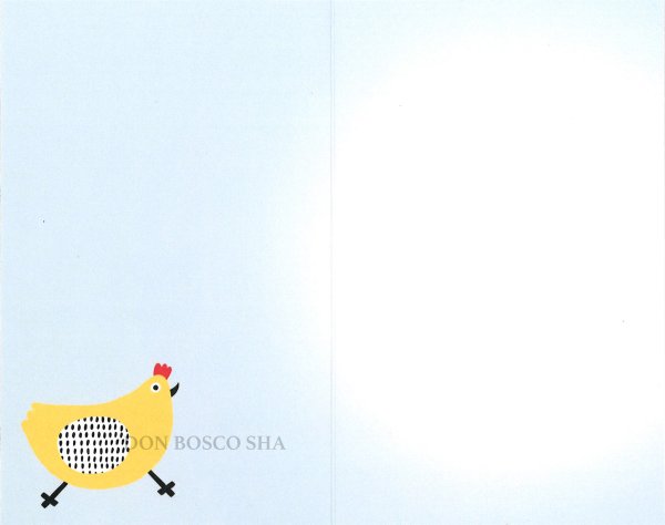 画像2: 二つ折りイースターカード(小)中面カラー　P.A6423-4　※在庫僅少 (2)