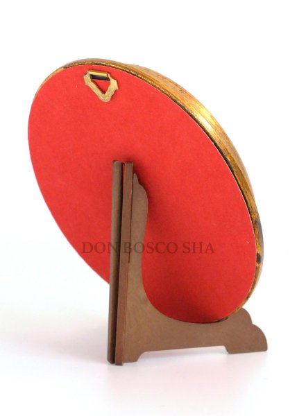 画像3: 板絵 卓上壁掛両用 楕円　グアダルペのマリア (3)