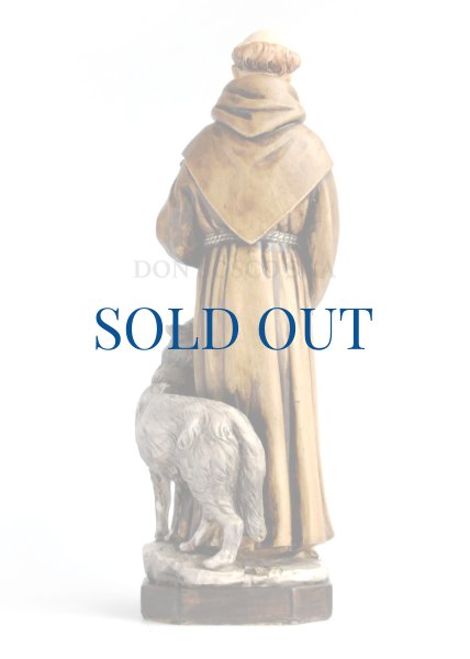 画像3: プラストマーブル製　聖フランシスコ像　32cm カラー (3)