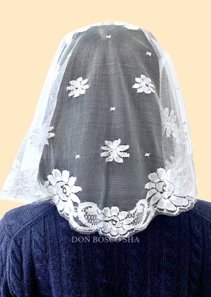 画像1: フランスベール　No.4000　ハート型　白　 (1)