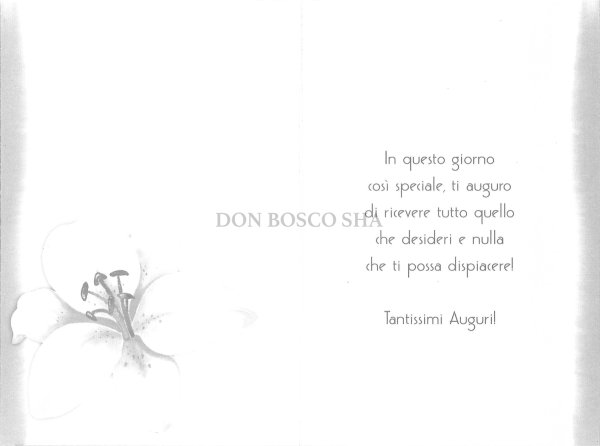 画像2: イタリア製二つ折りカード　誕生日　花 (2)