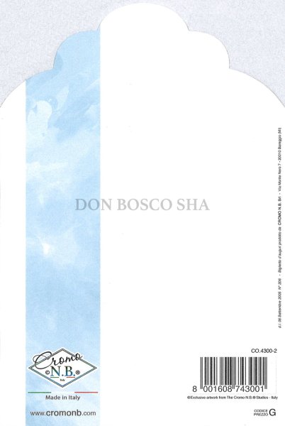 画像3: イタリア製二つ折りカード　初聖体　型抜きブルー (3)