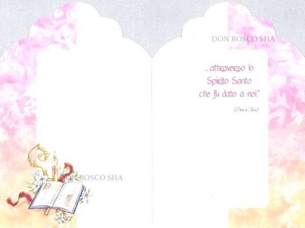 画像2: イタリア製二つ折りカード　堅信 愛　型抜き (2)