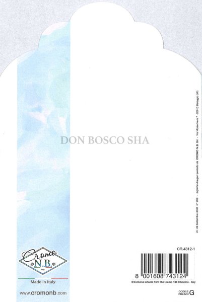 画像3: イタリア製二つ折りカード　堅信　型抜きブルー (3)