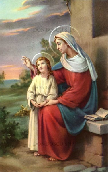 画像1: イタリア製　ご絵　聖アンナとマリア (1)