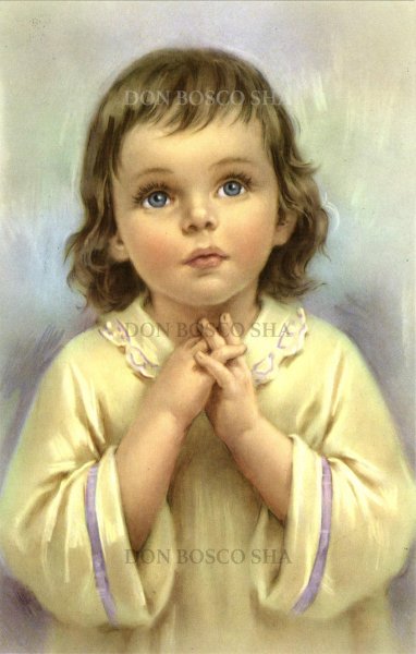 画像1: イタリア製　ご絵　祈る子ども(※5枚セット) (1)