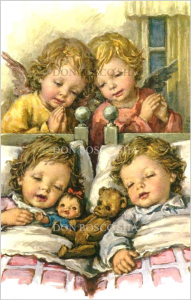 画像1: イタリア製　ご絵　おやすみ天使と子どもたち (1)
