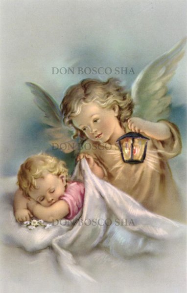 画像1: イタリア製　ご絵　カンテラ天使と幼子 (1)