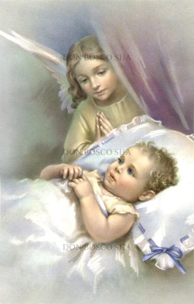 画像1: イタリア製　ご絵　天使と幼子 (1)