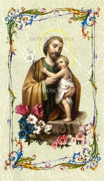 画像1: イタリア製　ご絵　聖ヨセフと幼子イエス (1)