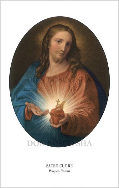 画像1: イタリア製　ご絵　み心のイエス　３（HX5041）(※5枚セット) (1)