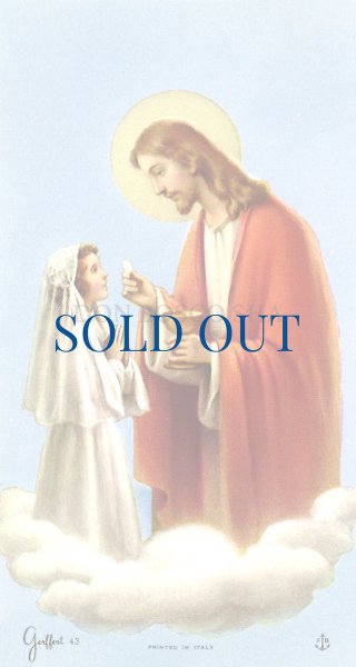 画像1: イタリア製　ご絵　初聖体　女の子　FB43(※5枚セット) (1)